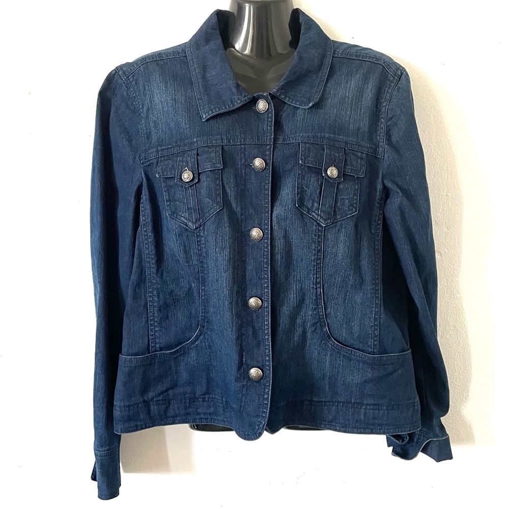 Charter Club Blue button down Denim jacket